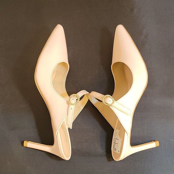 BRAND NEW STUART WEITZMAN CRYSTAL BUCKLE 75 PATENT MULE G1 - Picture 9 of 16